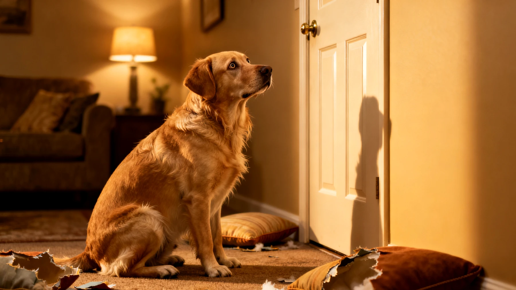 Erwachsene Hunde zeigen häufig Stresssymptome wie übermäßiges Bellen, Unruhe oder destruktives Verhalten, wenn sie alleine gelassen werden oder ihre gewohnte Routine gestört wird, und benötigen gezielte Entspannungsmethoden und Stressabbau-Techniken"