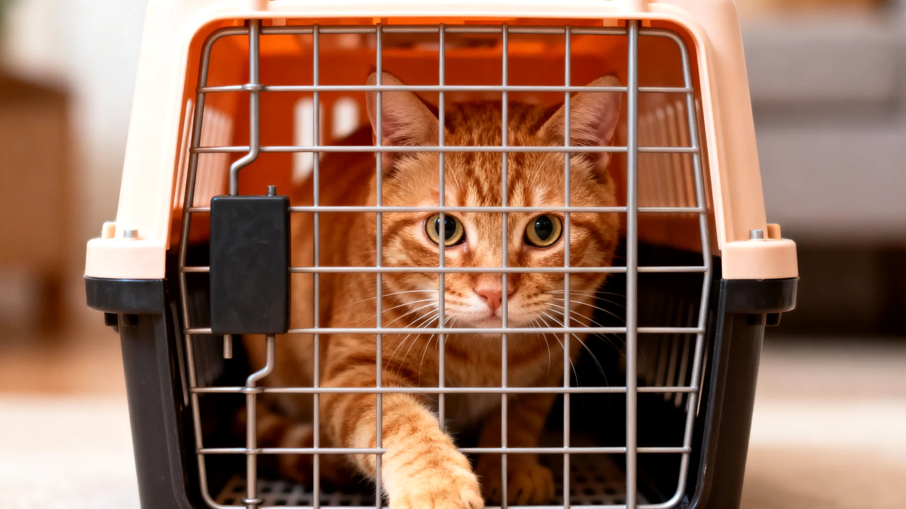 Katzen leiden häufig unter Stress und Angst während der Reise, was zu Unwohlsein, Miauen, Erbrechen oder aggressivem Verhalten führen kann"